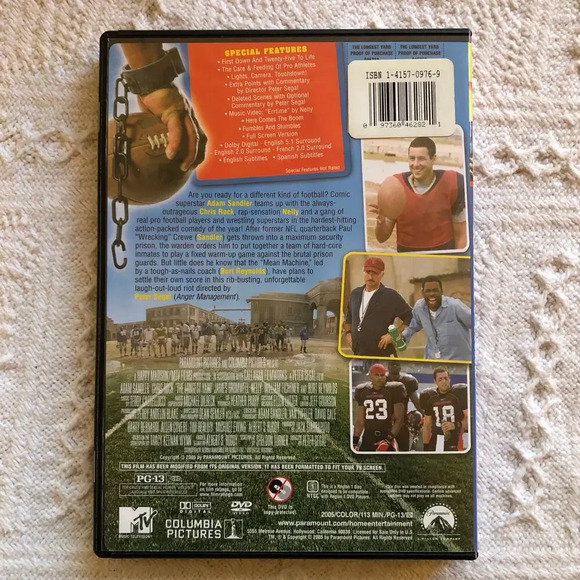 The Longest Yard Collectors Edition Dvd 2005 Movie Adam Sandler Comedy Sports - Picture 3 of 3